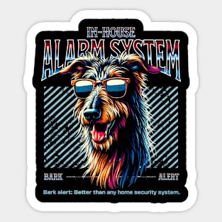 Bark Alert Scottish Deerhound Dog Sticker